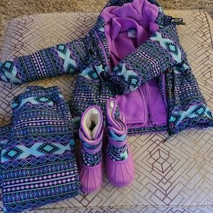 Girls snowsuit complete set